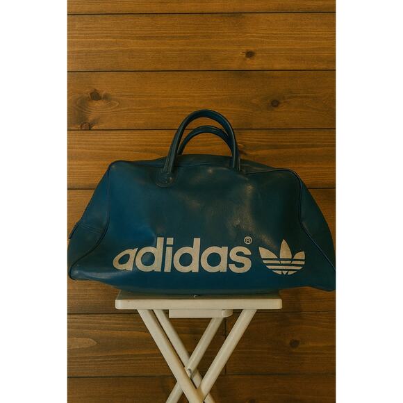 Vintage Blue Old School Adidas Gym Bag - Picture 1 of 16